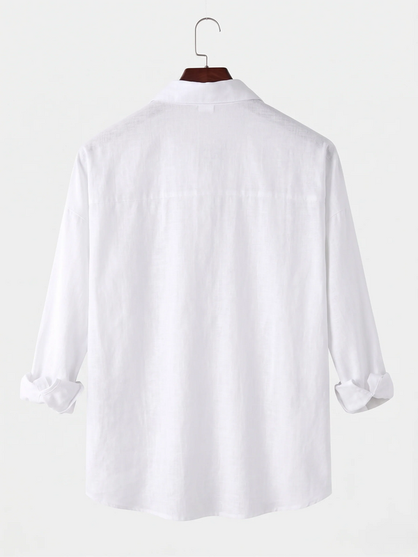 White Printed Casual Shirt for Men